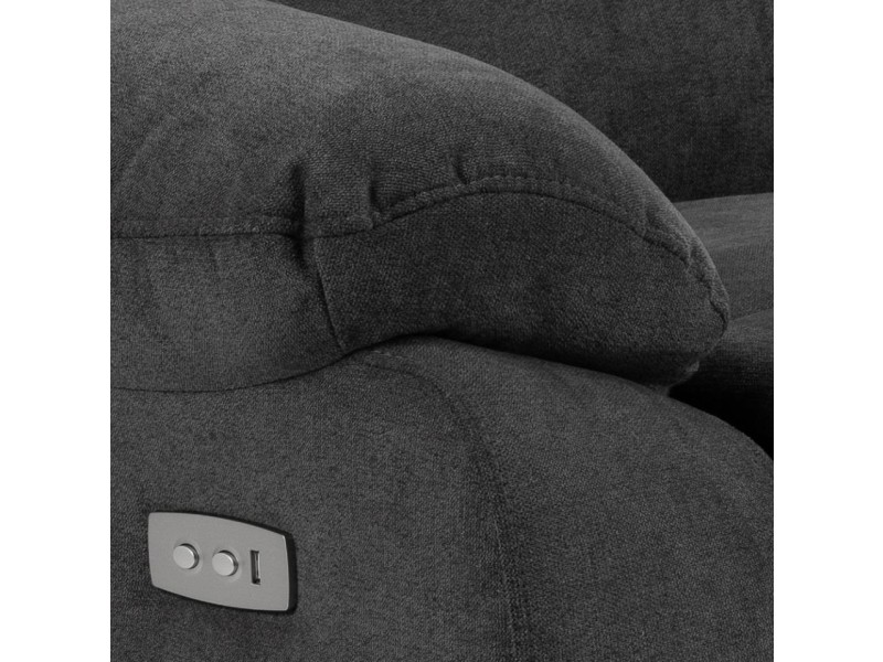 Fotel rozkładany Vansbro szary ciemny - ACTONA